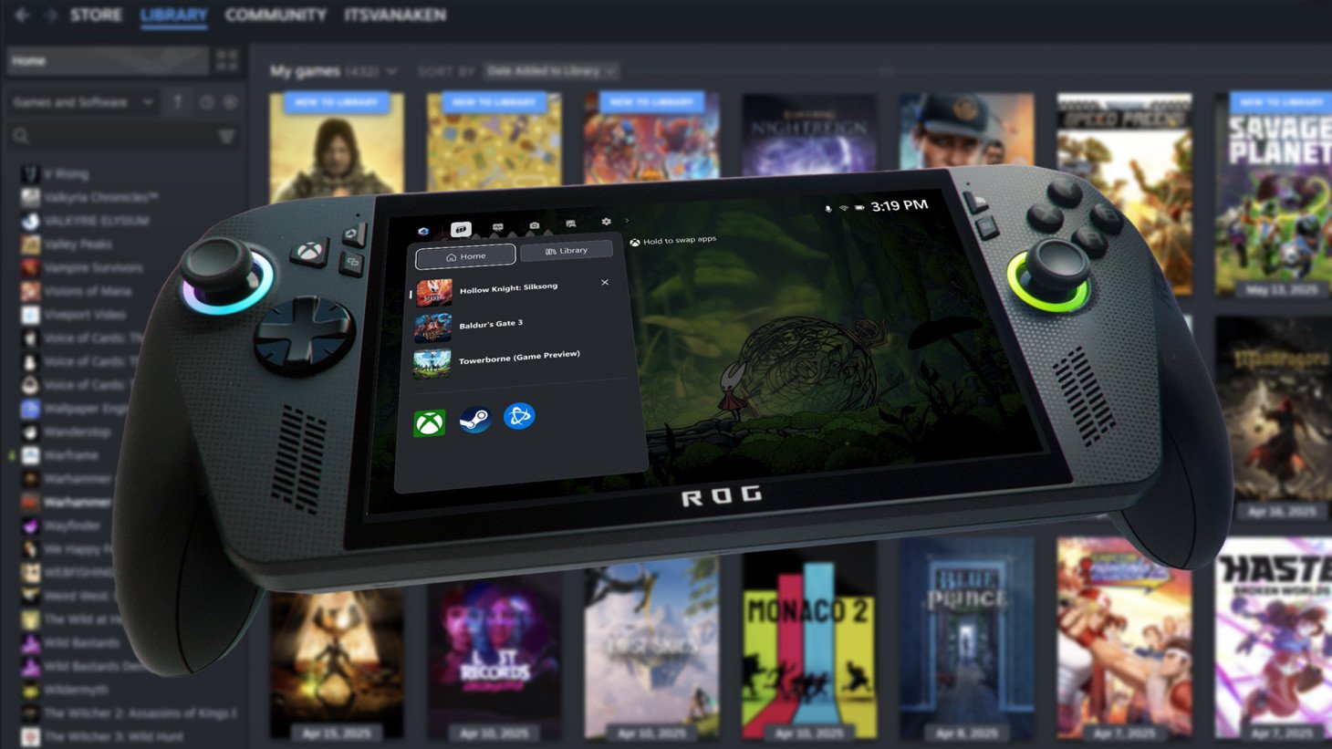 You Can Launch Steam Games From Xbox Ally’s Native Dashboard Game